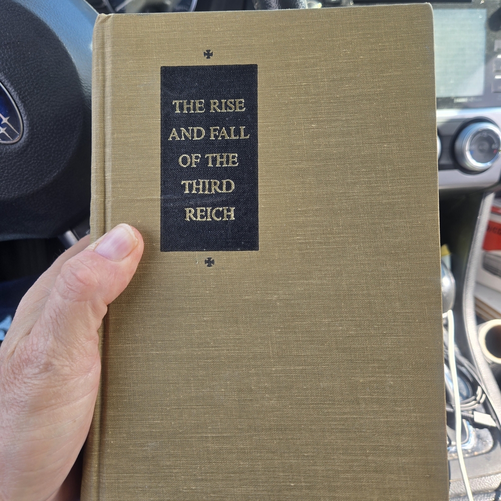 Vintage Olive Green Hardcover Book with Black Title Panel